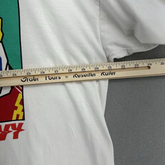 2018 Travis Scott The Vibes Too Wavy White Tshirt‎ Men’s L Color Block Hip Hop - Picture 7 of 8